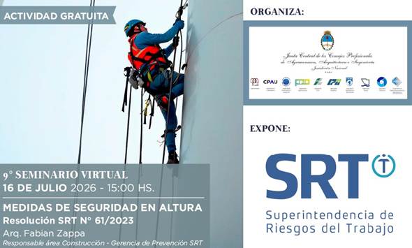 9° Seminario virtual: Medidas de Seguridad en Altura